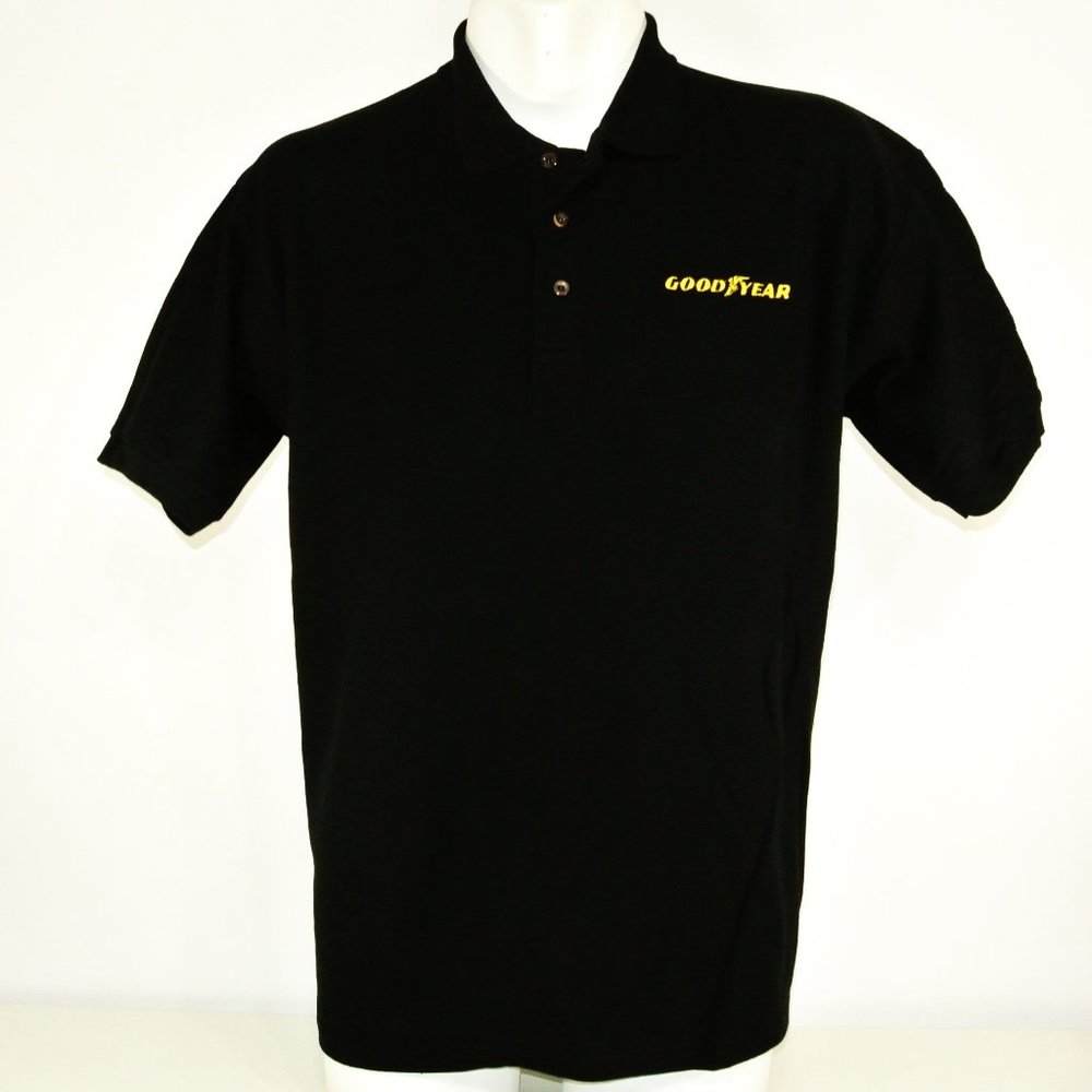 GOODYEAR Tire Automotive Employee Uniform Polo Shirt Black NEW Size M Medium